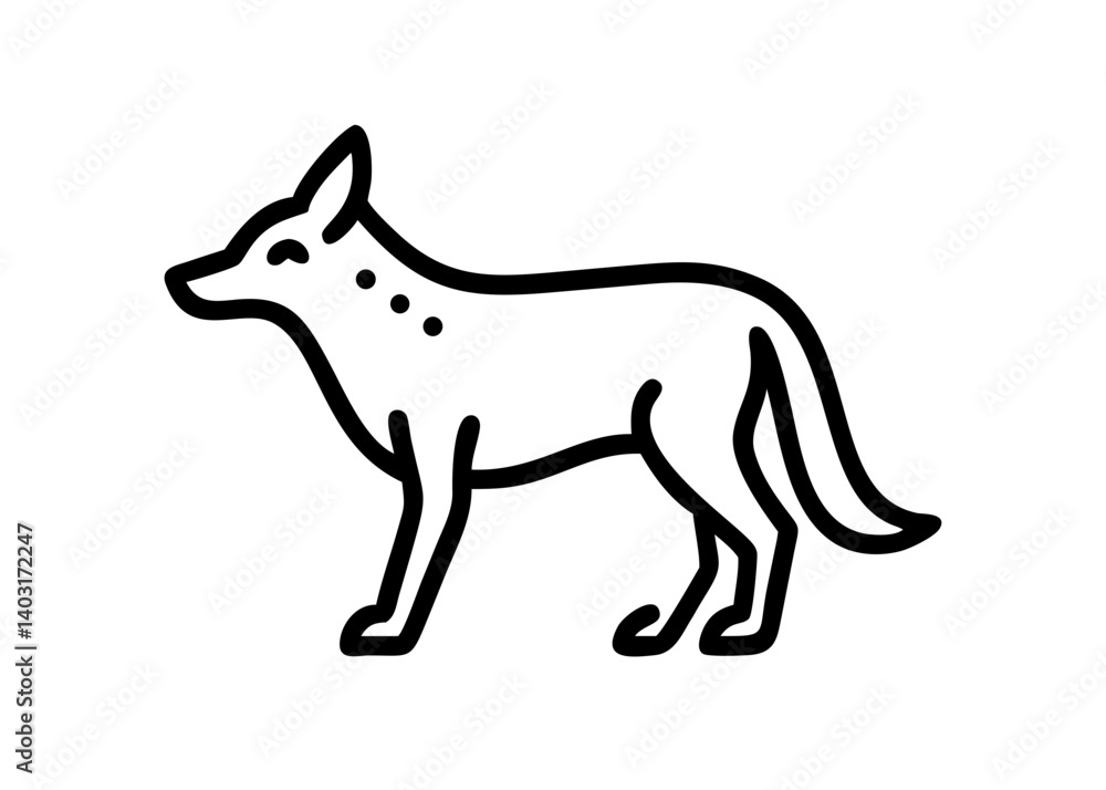 Obraz premium jackal. animal icon.