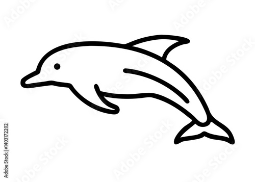 finless porpoise. animal icon.