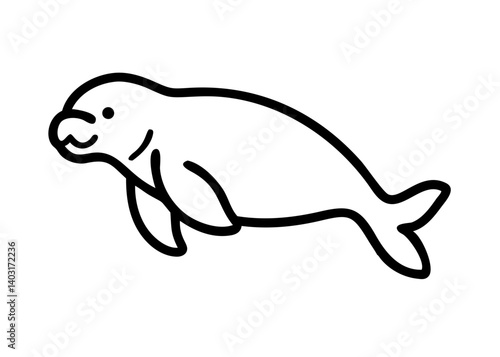 dugong. animal icon.