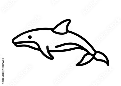killer whale. animal icon.