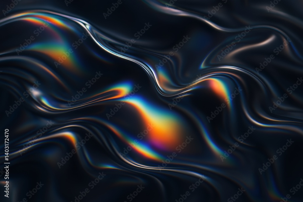 Obraz premium Iridescent Wavy Abstract Texture Background
