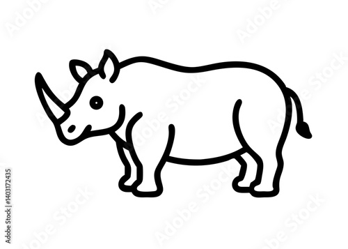 rhinoceros. animal icon