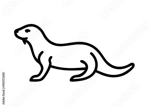 otter. animal icon