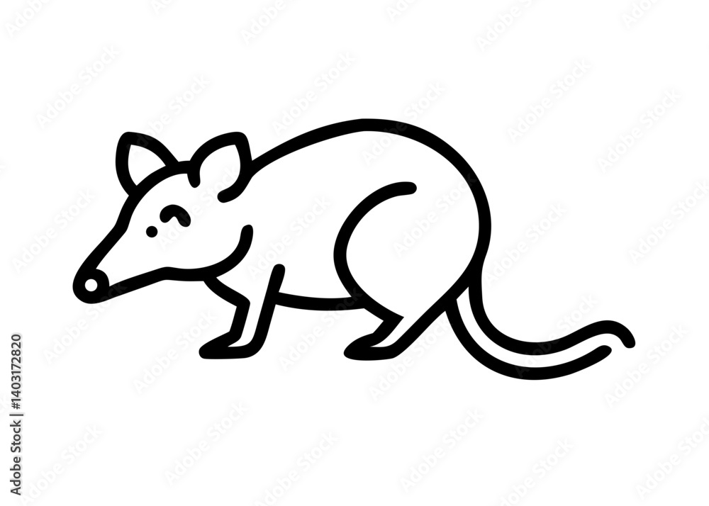 Fototapeta premium opossum. animal icon
