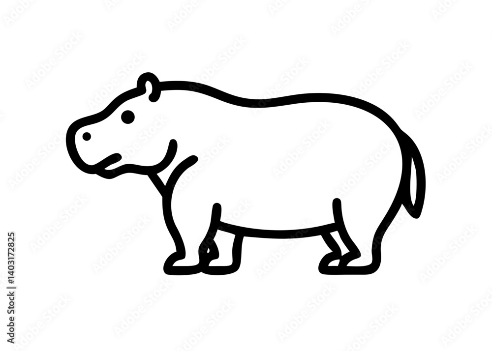 hippopotamus. animal icon hippopotamus. animal icon