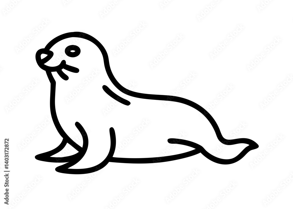 Obraz premium fur seal. animal icon