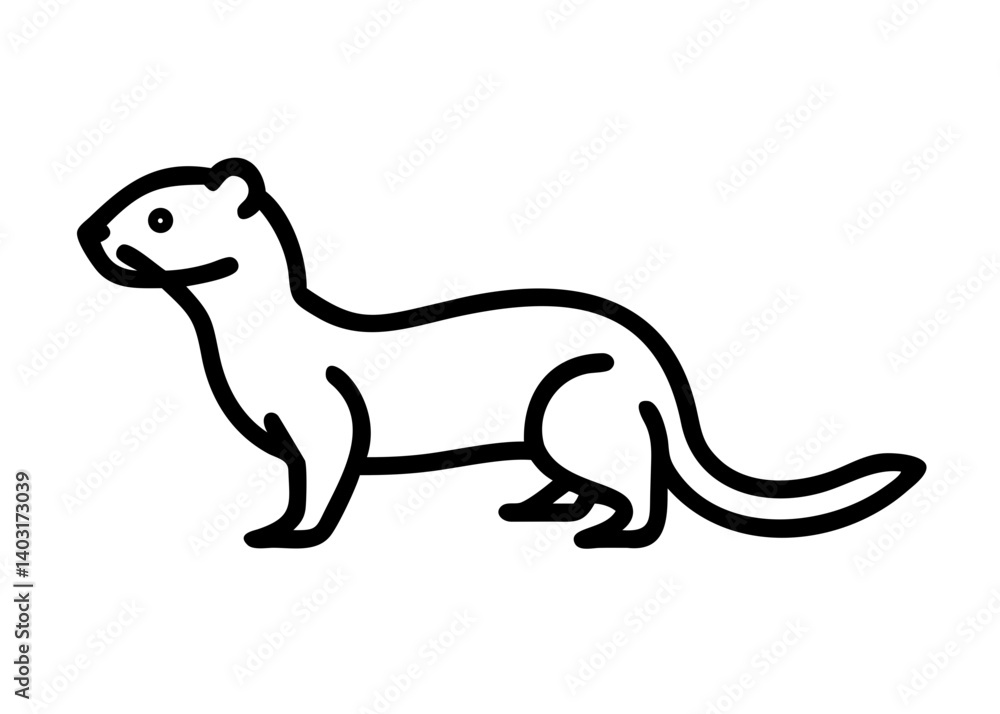 Fototapeta premium weasel. animal icon