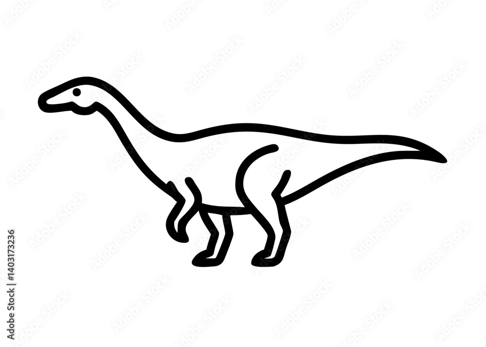 Fototapeta premium titanosaurus . dinosaur icon