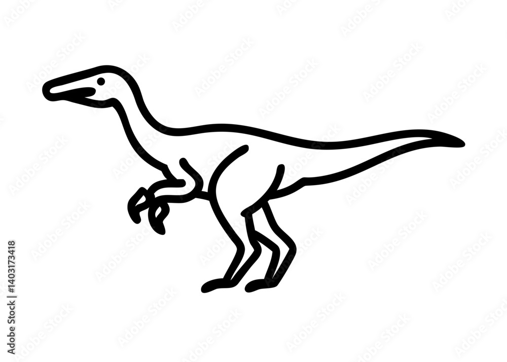 Fototapeta premium troodon. dinosaur icon
