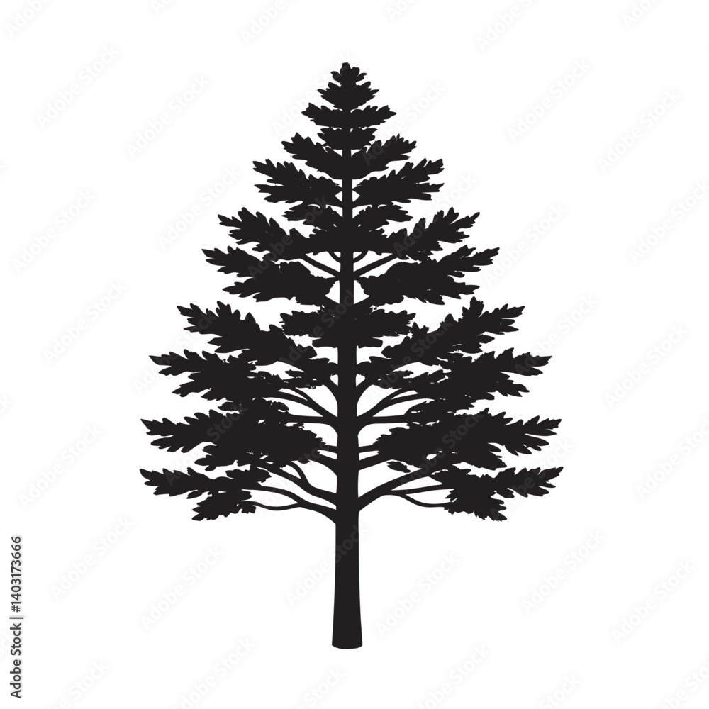 Obraz premium Larch tree silhouette for alpine nature projects