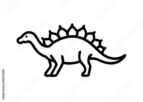 stegosaurus. dinosaur icon