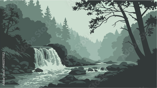 grunge background with trees