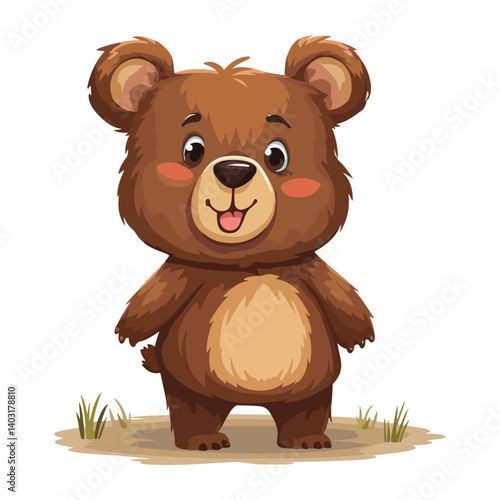 animal bear vector illustration, cartoon illustration