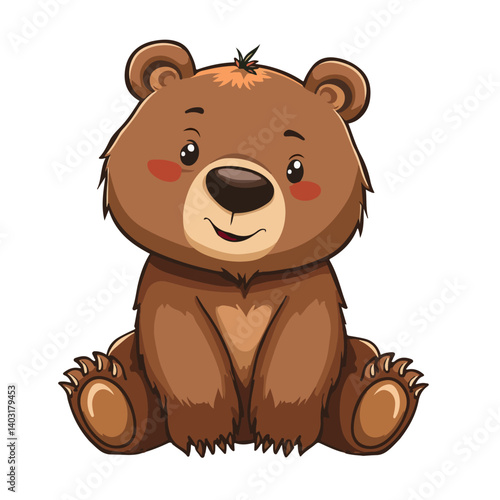 animal bear vector illustration, cartoon illustration