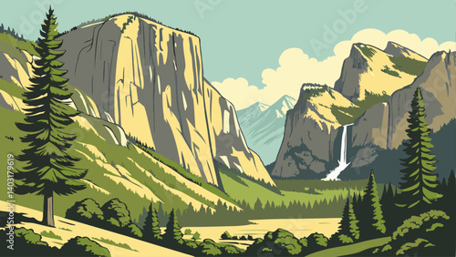 mountain landscape with mountains