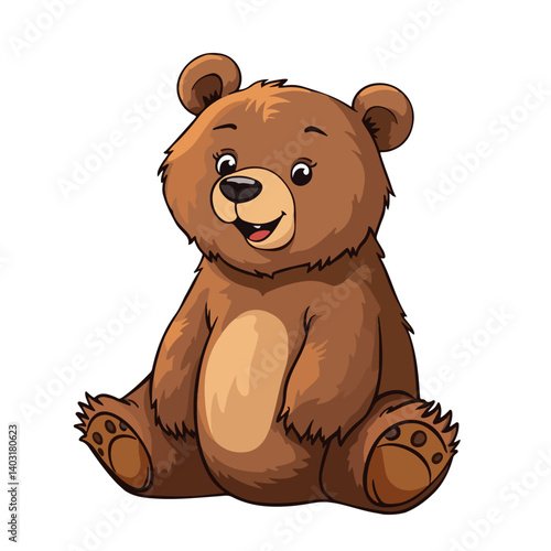 animal bear vector illustration, cartoon illustration