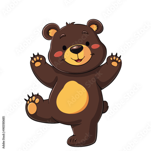 animal bear vector illustration, cartoon illustration