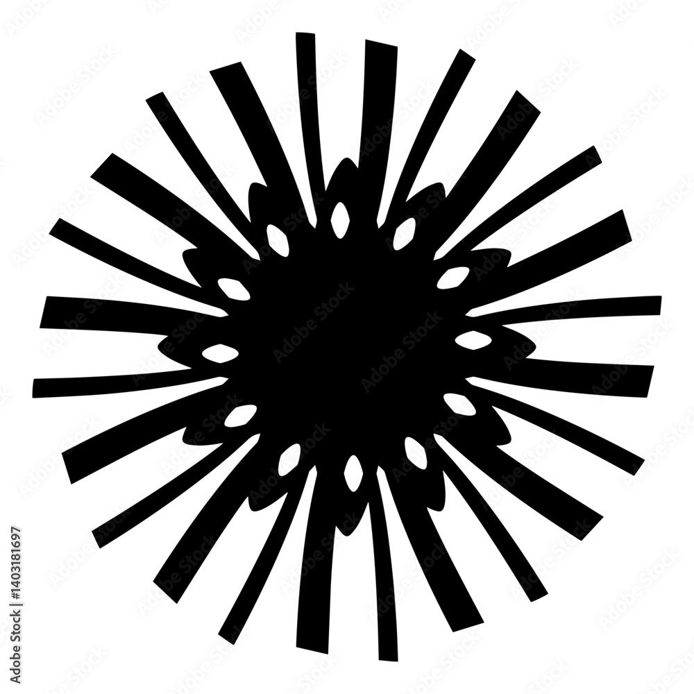 Obraz premium Geometric Form Presented As A Black Outline 