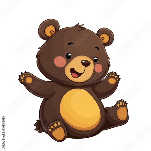 animal bear vector illustration, cartoon illustration