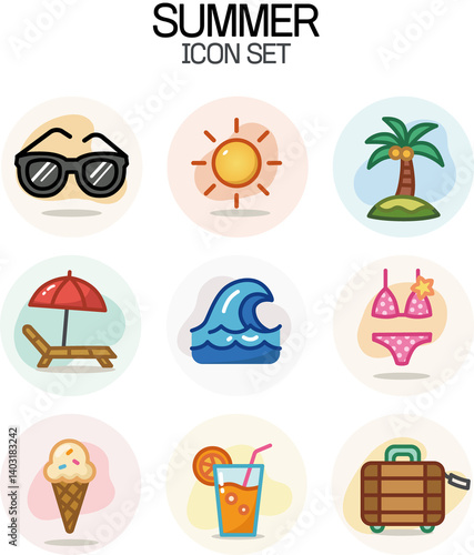 Summer Icons Collection | Color Art Styles