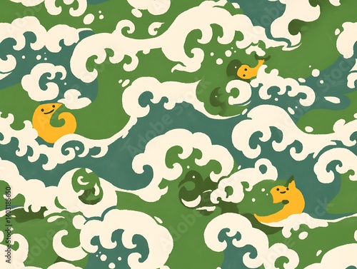 Whimsical Wave Pattern