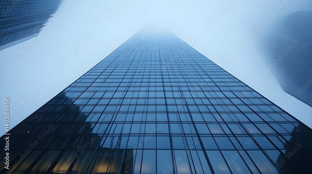 Fototapeta premium Modern skyscraper blueprint