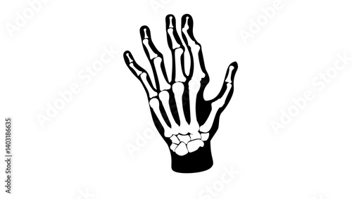 Arthritis symbol, black isolated silhouette