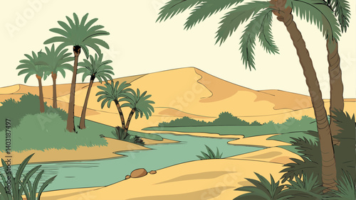 oasis in the desert