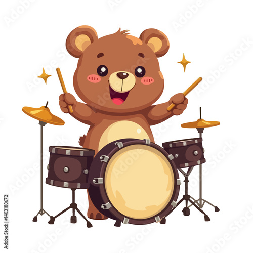 animal bear vector illustration, cartoon illustration