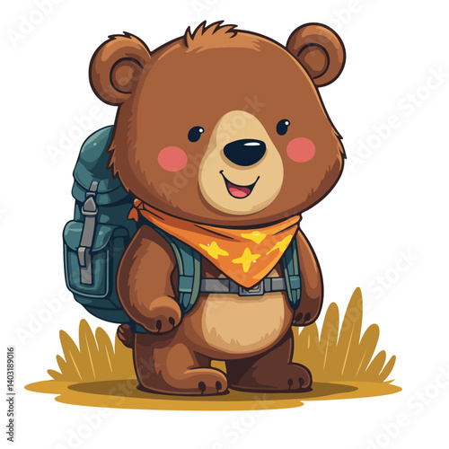 animal bear vector illustration, cartoon illustration