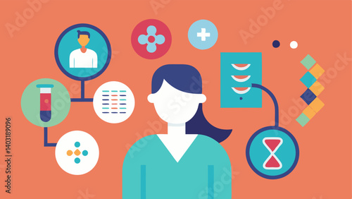These illustrations can effectively convey the concept of precision medicine through visual storytelling emphasizing the role of genetics in personalized healthcare.
