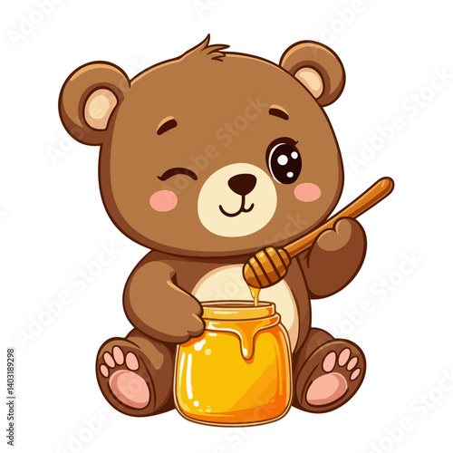animal bear vector illustration, cartoon illustration