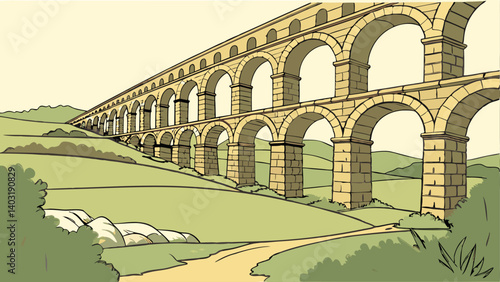 roman aqueduct in segovia spain