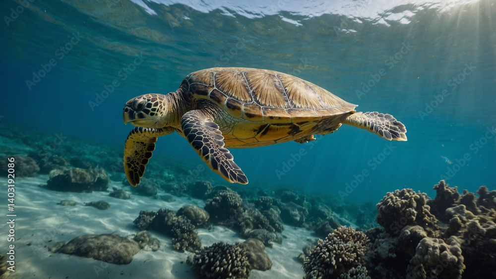 Fototapeta premium 海カメ