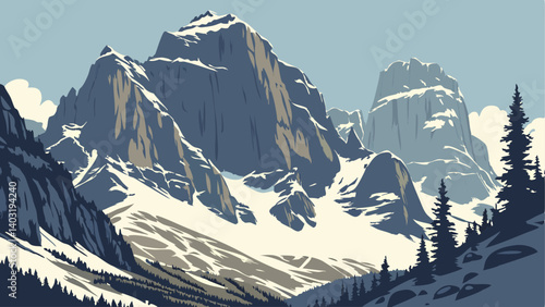winter mountain landscape