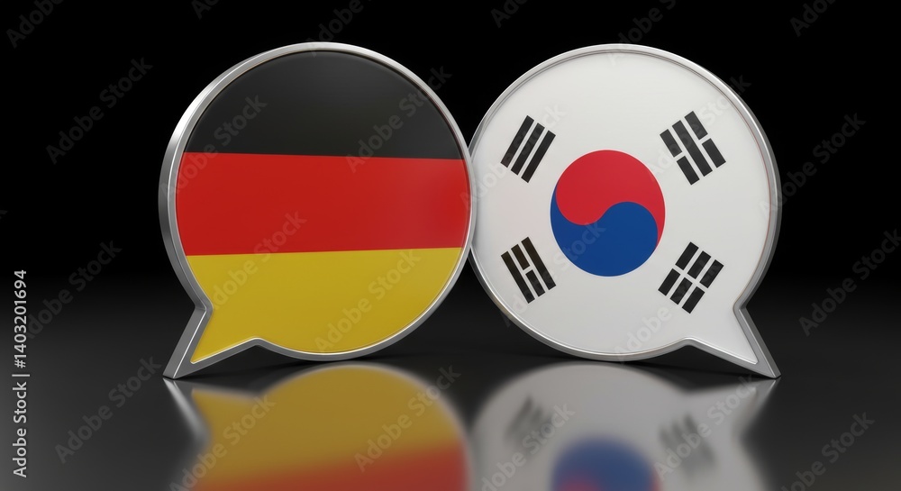 Germany and South Korea Dialogue, Communication through Overlapping Speech Bubbles Germany and South Korea Dialogue, Communication through Overlapping Speech Bubbles
