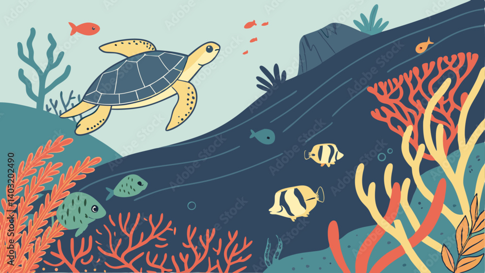 Obraz premium seamless pattern with fishes