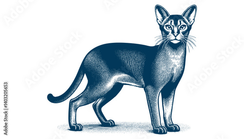 abyssinian cat vector