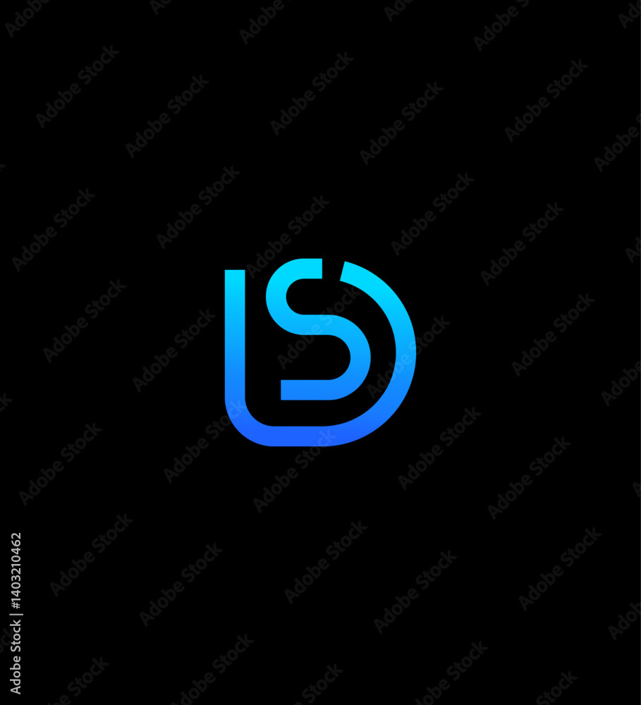 Modern Interlocked DS, DS Logo Design Concept Modern Interlocked DS, DS Logo Design Concept