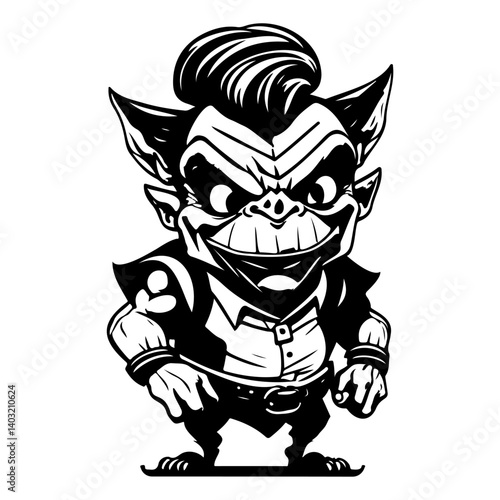 Cartoonish Gremlin Character Illustration Design