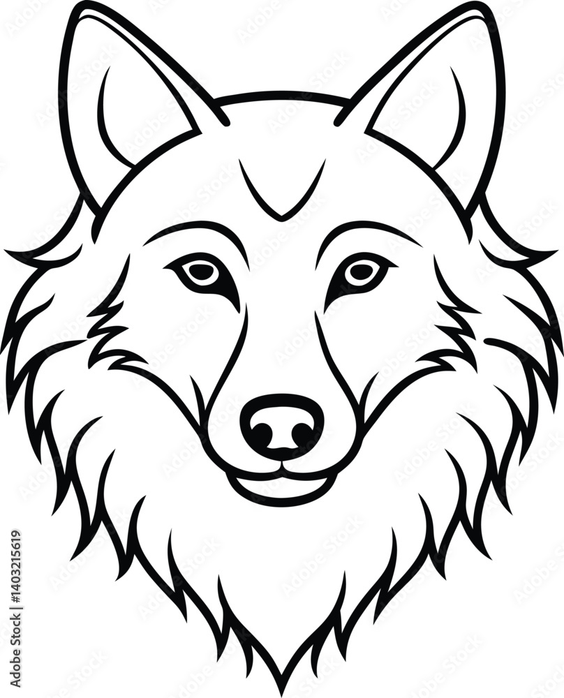 Fototapeta premium vector illustration of a wolf
