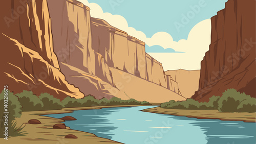 river and mountains
