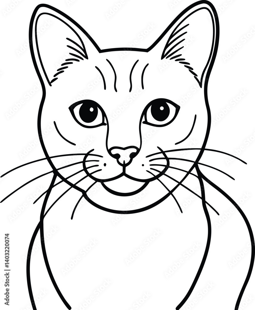 Obraz premium vector illustration of a cat