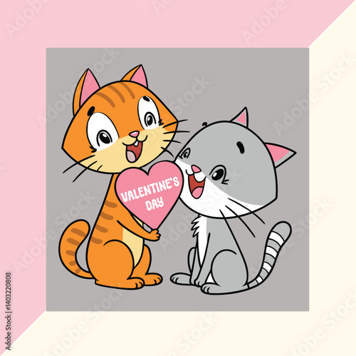 Modern style pets cat illustrations and symbols