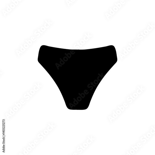 Woman panties silhouette icon vector 