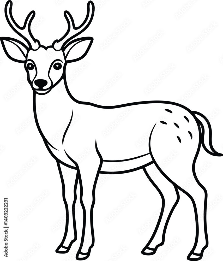 Obraz premium deer vector illustration
