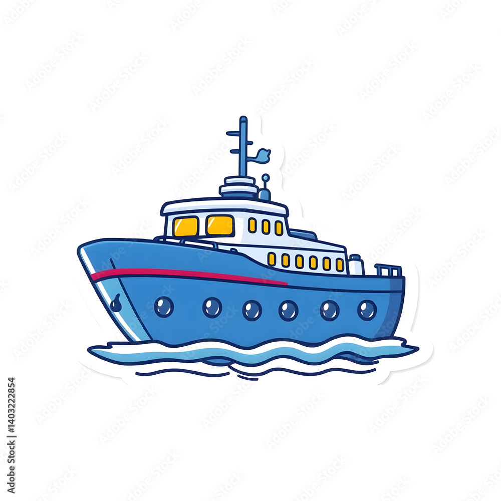 Abstract vector kawaii style ship sticker with bright lens flare contrasting colors and contour lines set against a big white background art illustration design Abstract vector kawaii style ship sticker with bright lens flare contrasting colors and contour lines set against a big white background art illustration design