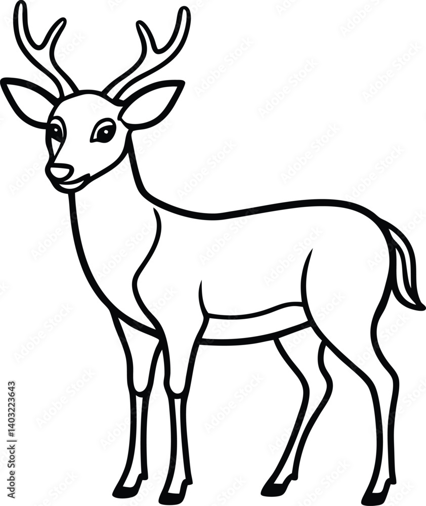 Obraz premium deer vector illustration