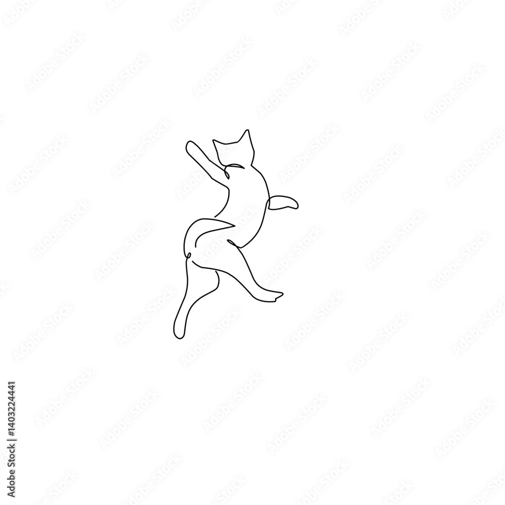 Cat one line Cat one line