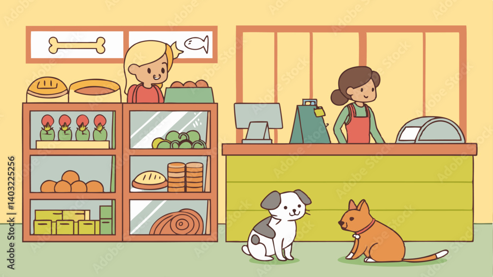 Fototapeta premium boy and dog